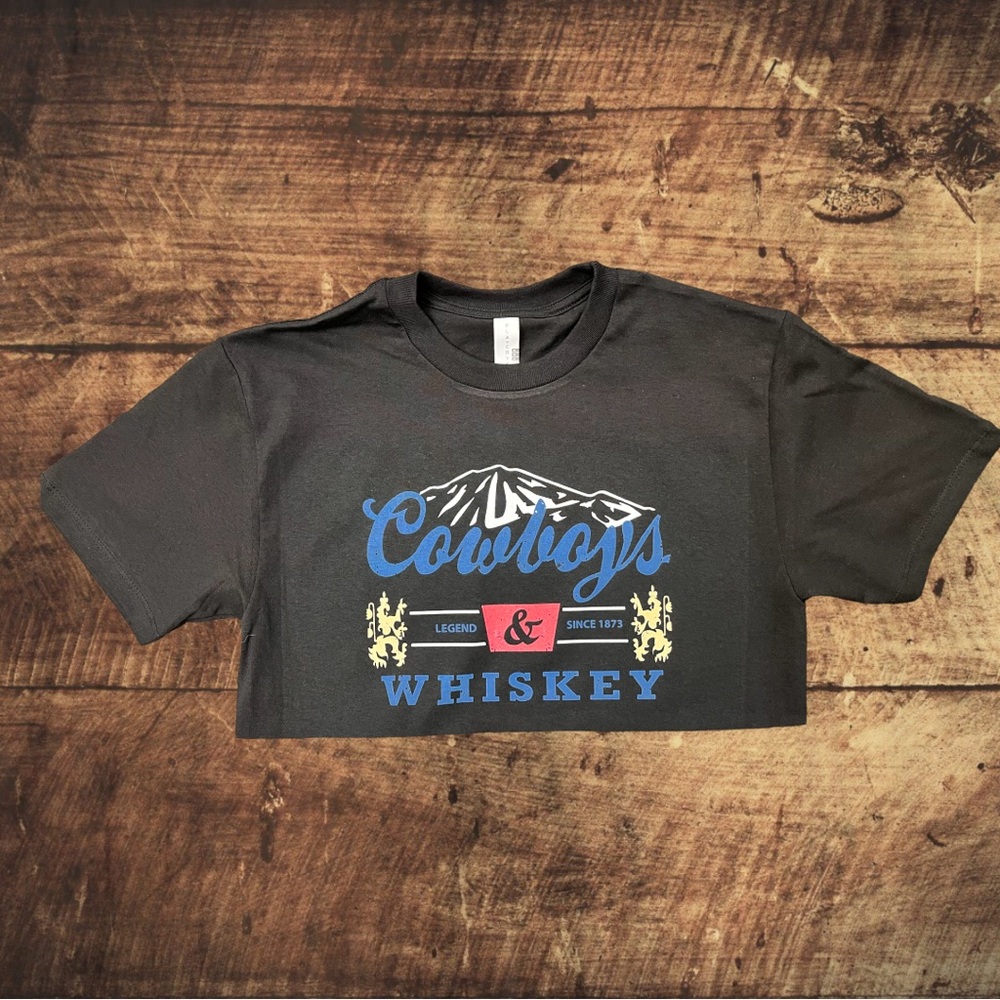Cowboys and whiskey crop top . Brand new. S-3X available.